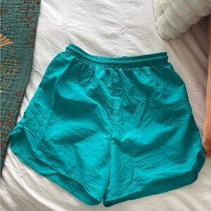 American Vintage Turquoise Athletic Shorts Lightweight Elastic Waist
